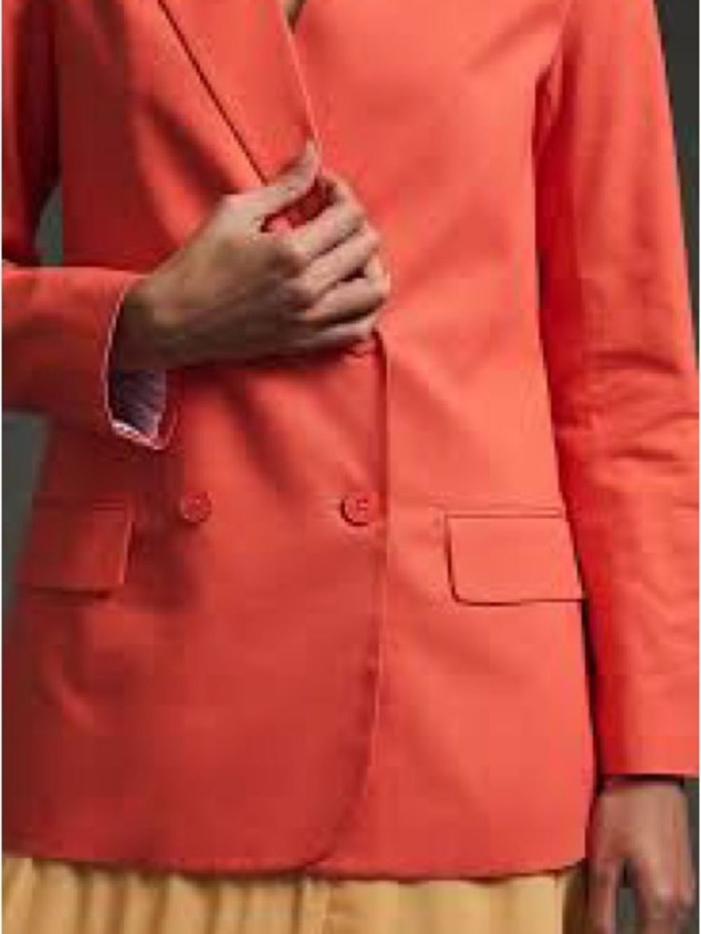 Anthropologie Dolan Boyfriend  Coral Double-Breasted Blazer Jacket XL